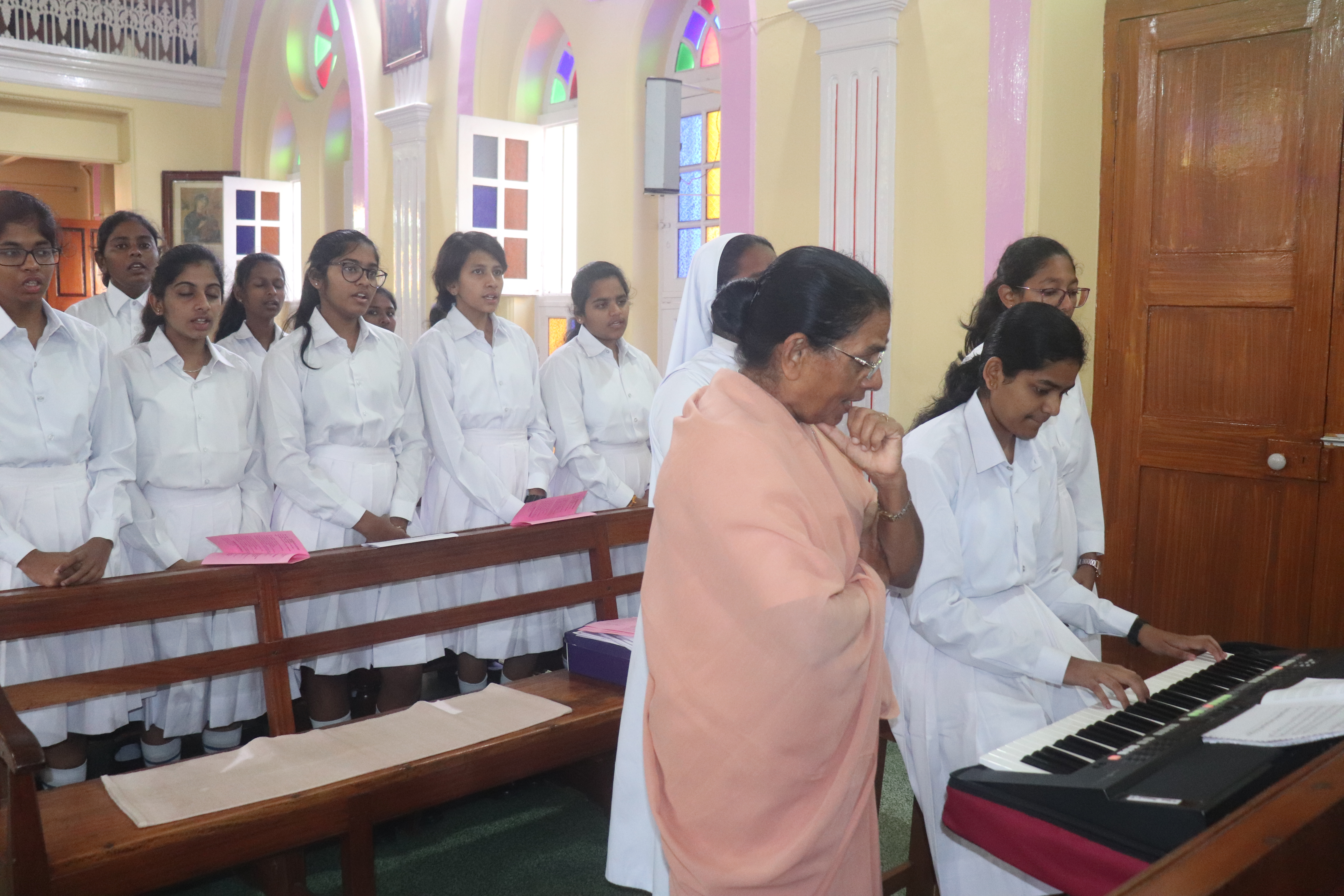 Students in Guides uniforms enjoying outdoor activities and nature